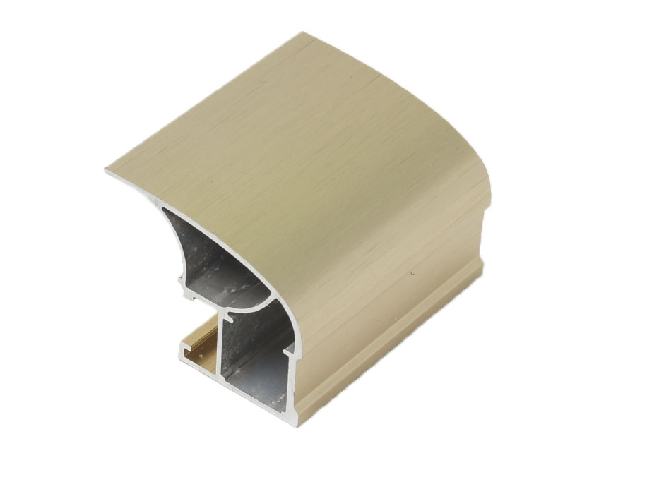 Алюминиевый профиль для шкафа-купе, форма С-Long, цвет сандал браш